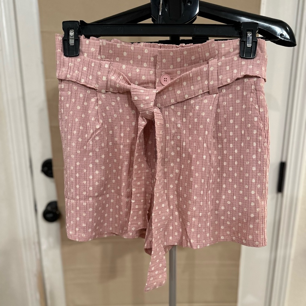 Pink Lily High Waist Polka Dot Shorts - Pink NWOT